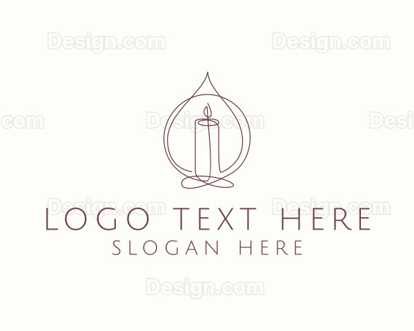 Candlestick Interior Design Decor Logo