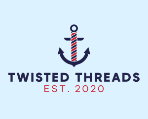 Twisted Marine Anchor logo design