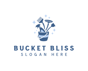 Cleaning Housekeeping Bucket logo design