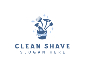 Cleaning Housekeeping Bucket logo design