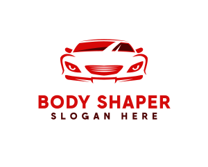 Red Sports Car logo design