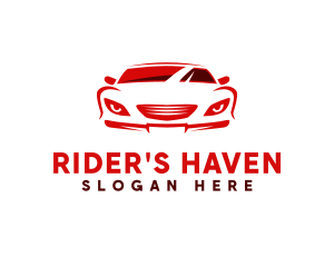 Red Sports Car logo design