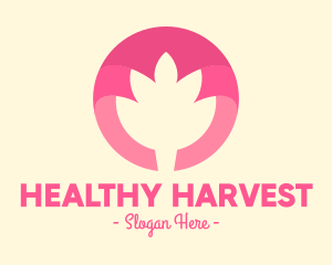 Pink Flower Bud logo design