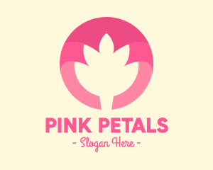 Pink Flower Bud logo