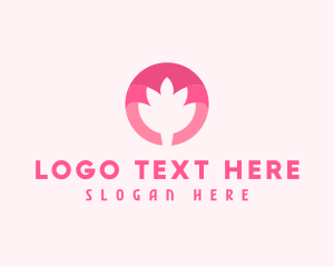 Pink Lotus Flower Bud logo