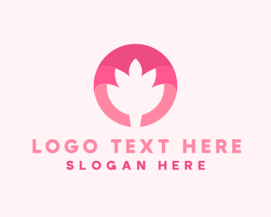 Pink Lotus Flower Bud logo