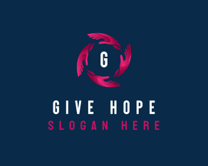 Charity Hand Support logo design