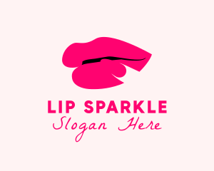 Sexy Lips Nail Polish logo design