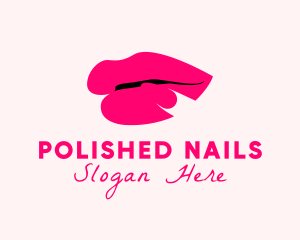 Sexy Lips Nail Polish logo design