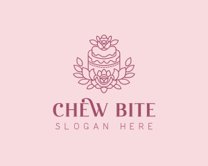 Catering Floral Cake logo design