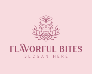 Catering Floral Cake logo design