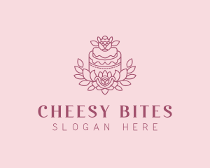 Catering Floral Cake logo design