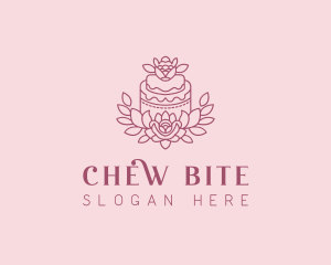 Catering Floral Cake logo design