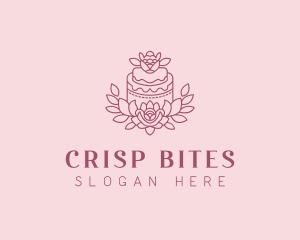 Catering Floral Cake logo design