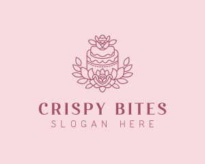 Catering Floral Cake logo design