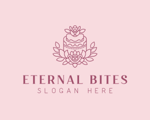 Catering Floral Cake logo design