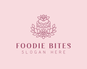 Catering Floral Cake logo design