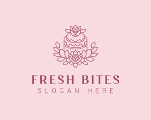 Catering Floral Cake logo design