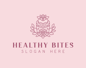 Catering Floral Cake logo design