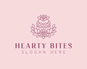 Catering Floral Cake logo design