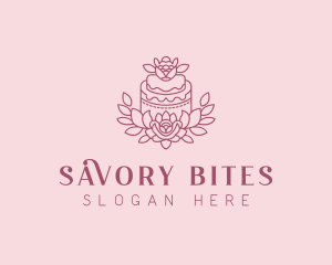 Catering Floral Cake logo design