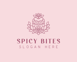 Catering Floral Cake logo design