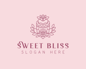 Catering Floral Cake logo design