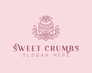 Catering Floral Cake logo design