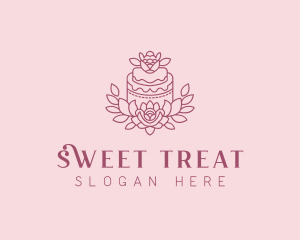 Catering Floral Cake logo design