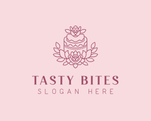 Catering Floral Cake logo design