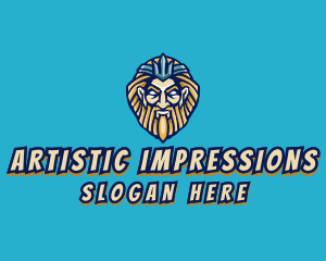 Poseidon Gamer King logo design