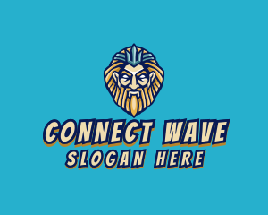 Poseidon Gamer King logo design