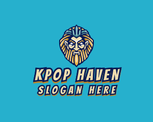 Poseidon Gamer King logo design