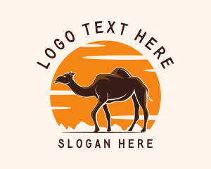 Sunset Desert Camel logo