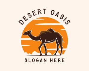 Sunset Desert Camel logo design