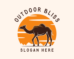 Sunset Desert Camel logo design