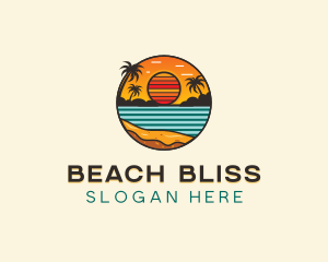 Beach Resort Travel logo design