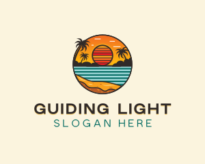 Beach Resort Travel logo design