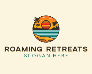 Beach Resort Travel logo design