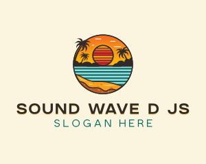 Beach Resort Travel logo design