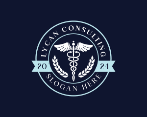 Medicine Caduceus Hospital logo design