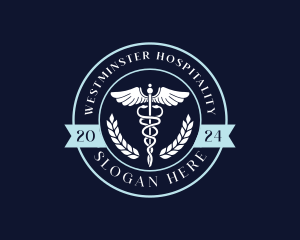 Medicine Caduceus Hospital logo design