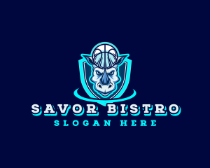 Rhinoceros Basketball Varsity logo