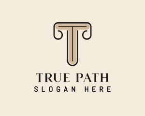 Simple Pillar Pedestal logo design