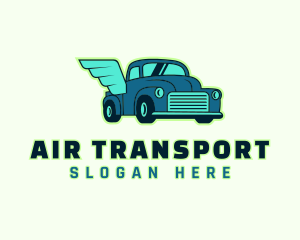 Pickup Truck Wings logo design