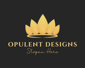 Gold Opulent Crown logo design