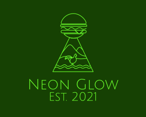 Neon Green Chicken Burger  logo