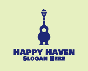 Happy Guitar Player logo design