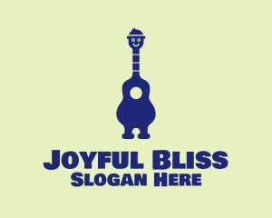 Happy Guitar Player logo design