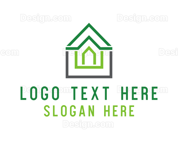 Roof House Building Logo